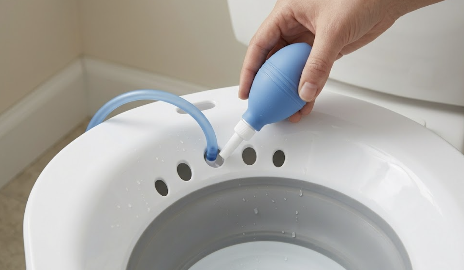 Close-up of the AquaNési water flow adjustment bulb