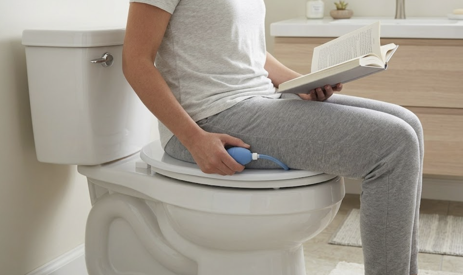 Comfortable use of AquaNési while reading a book